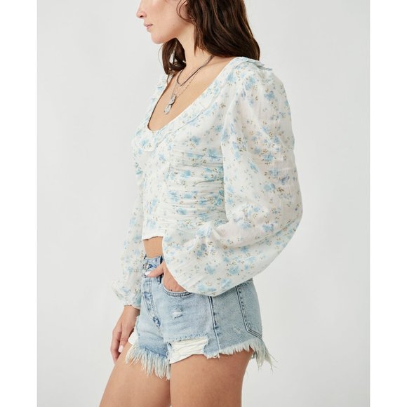 FREE PEOPLE Another Life Printed Top / White Combo - Picture 5 of 11